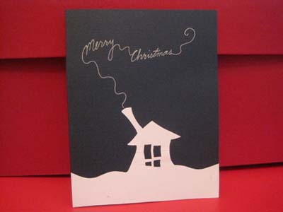 煙突から出る煙でメッセージを表現 手作りのカードの参考になるオシャレなアイデア